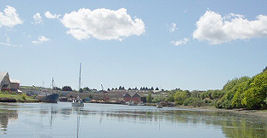 The entrance to Newport Harbour
